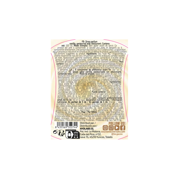 DELISYRUP SYRUP 500ml - IO.GENIX - SIROPE