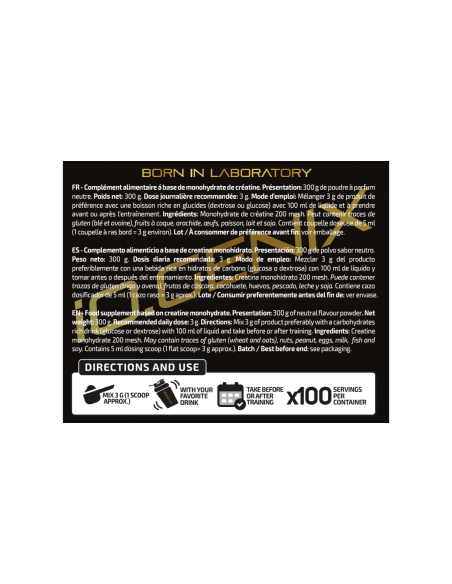 CREATINE MONOHYDRATED 300G