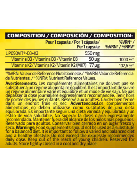 Vitamin D3+K2 Liposomal