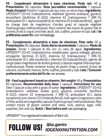 Vitamin D3+K2 Liposomal