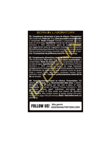 TRIBULUS 100 TABLETAS - IOGENIX MVP