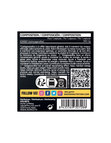 KSM66 ASHWAGANDHA 60 CAPSULAS - MVP