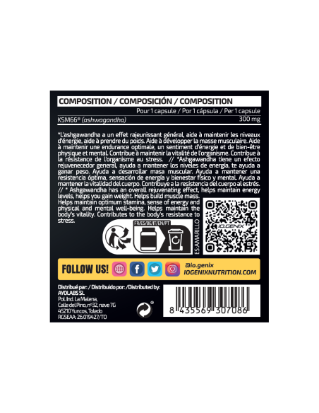 KSM66 ASHWAGANDHA 60 CAPSULAS - MVP