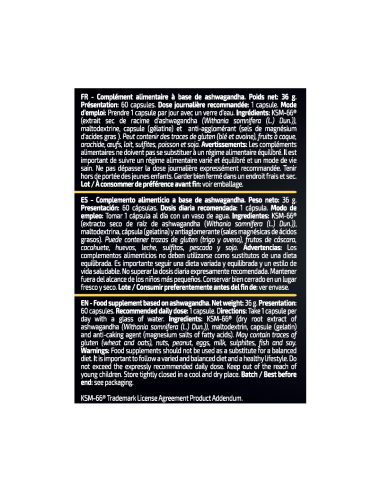 KSM66 ASHWAGANDHA 60 CAPSULAS - MVP