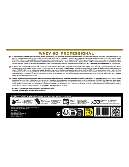 WHEY 80 PROFESSIONAL 1KG - MVP