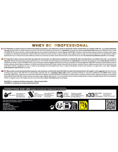 WHEY 80 PROFESSIONAL 1KG - MVP