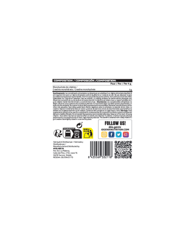 CREATINE MONOHYDRATE 500G - MVP - IOGENIX